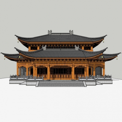 古建大雄宝殿cad施工图