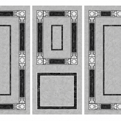 新中式瓷砖拼花3d模型