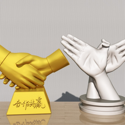 握手雕塑3d模型-3dmax模型免费下载-欧模网