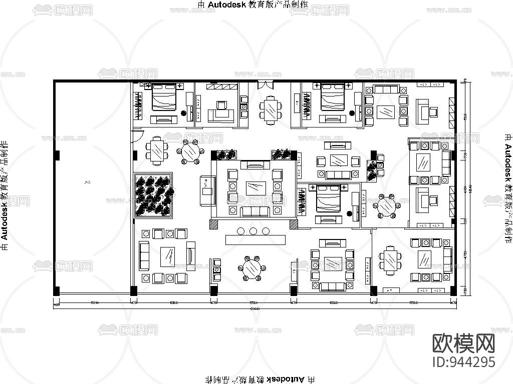 红木家具展厅专卖店平面方案cad图集