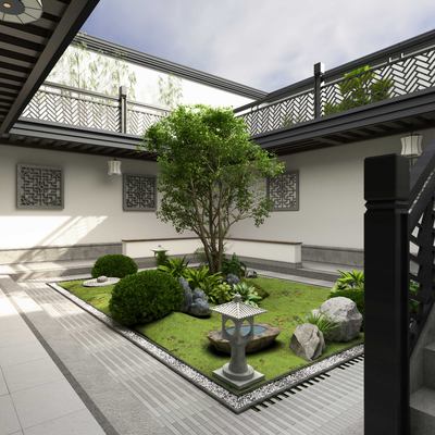 庭院花园3d模型