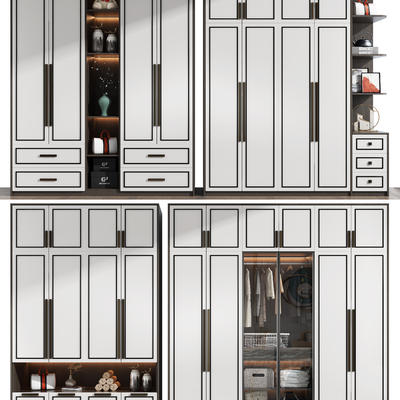 新中式衣柜模型-3dmax模型免费下载-欧模网