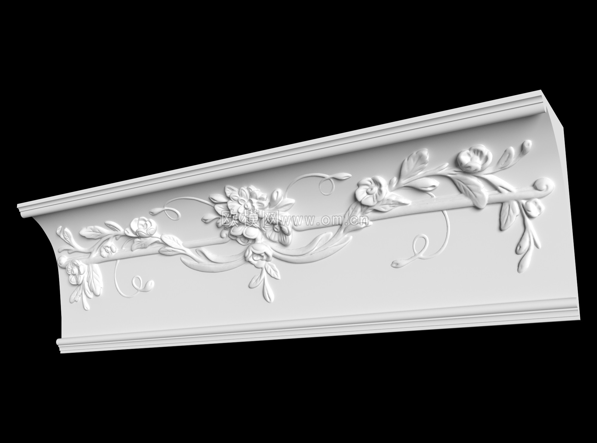 欧式雕花石膏线条3d模型