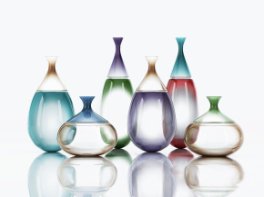 现代 玻璃器皿组合3d模型