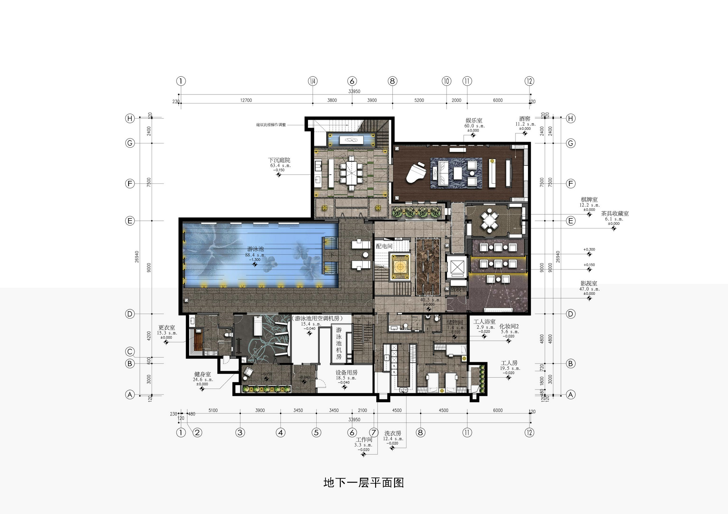 北京湖心岛别墅a2深化方案-梁志天