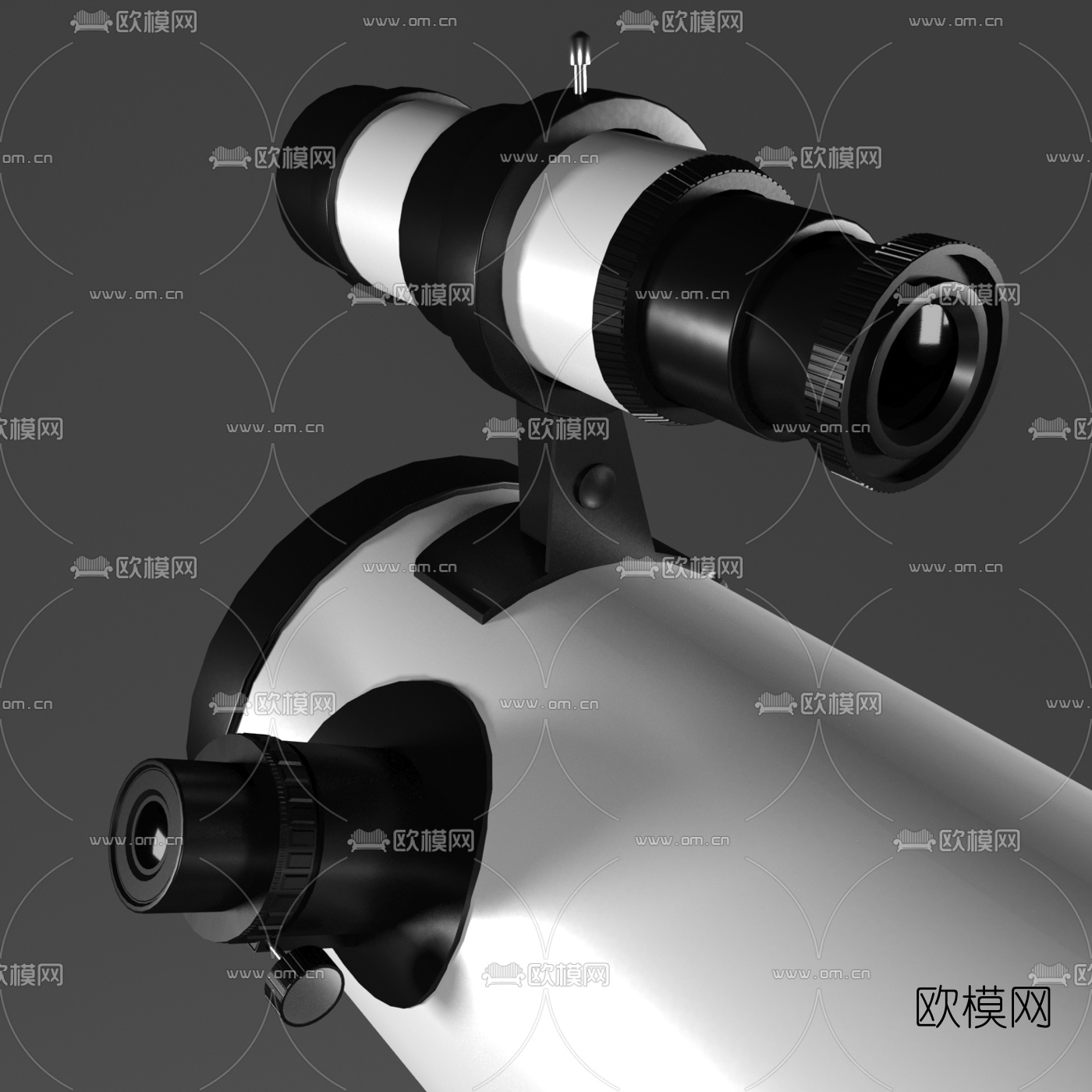 现代望远镜3d模型