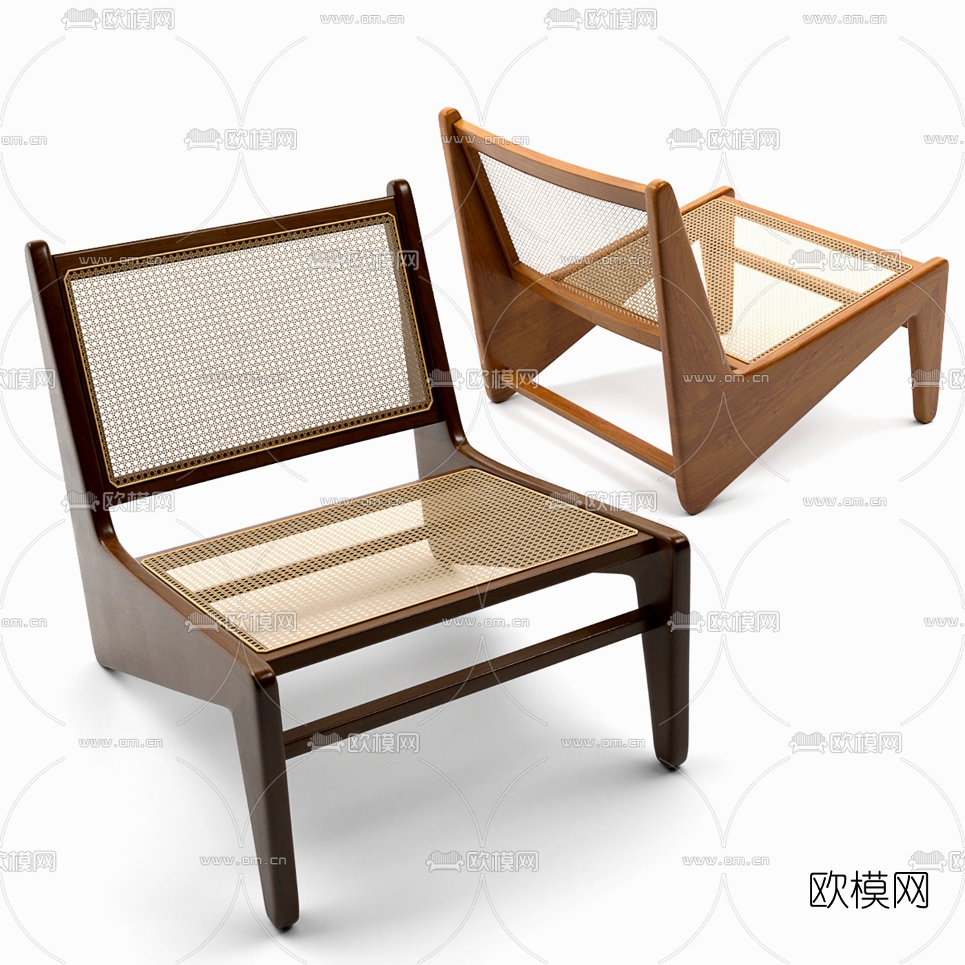 现代昌迪加尔休闲椅3d模型