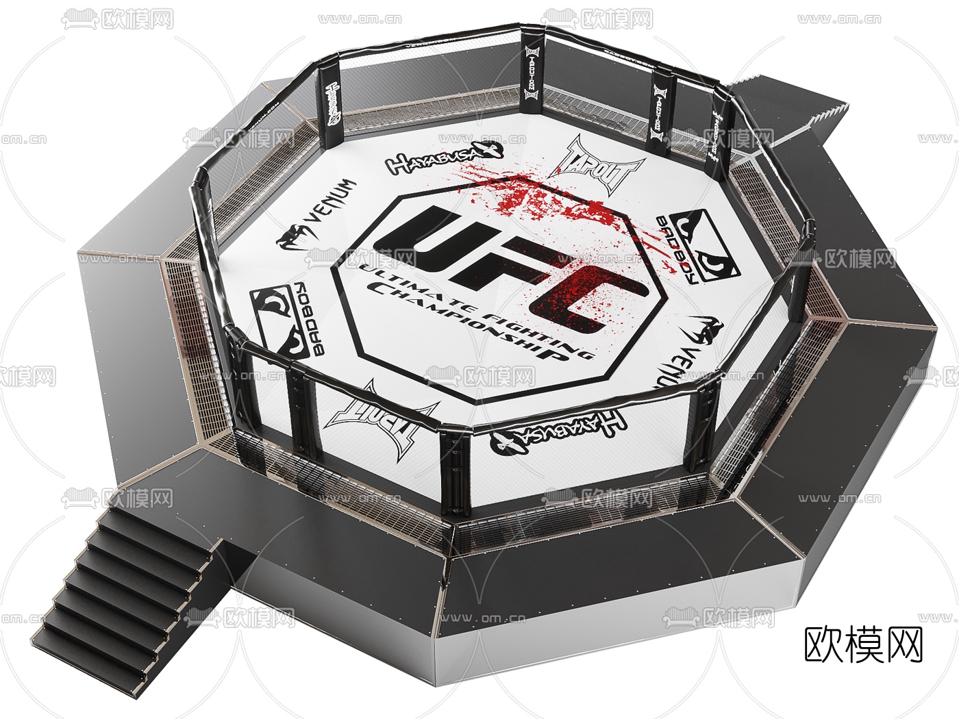 ufc八角笼拳击擂台3d模型下载