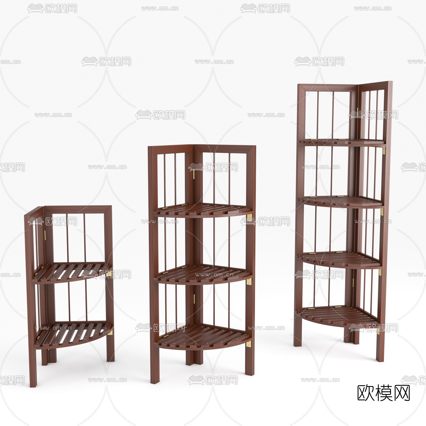 北欧墙角置物架免费3d模型