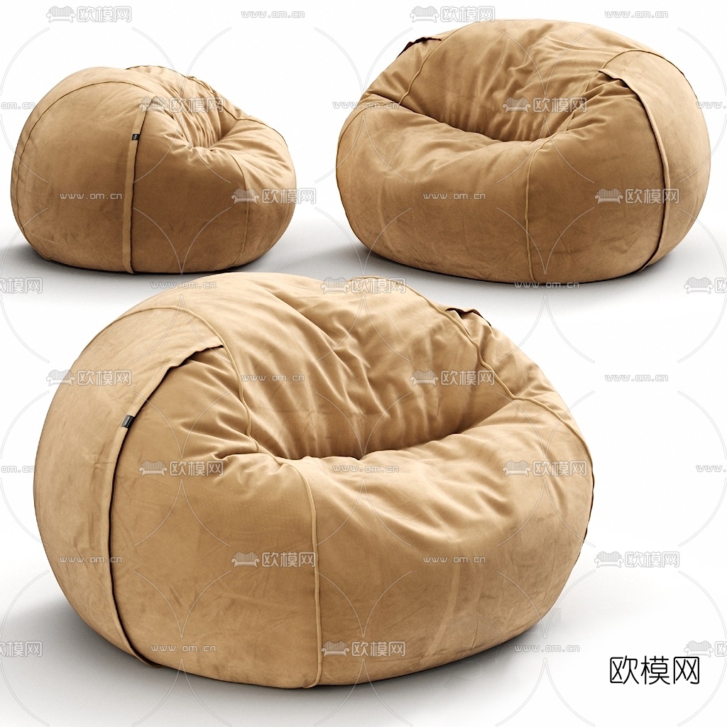 布艺懒人沙发3d模型下载-3dmax模型免费下载-欧模网