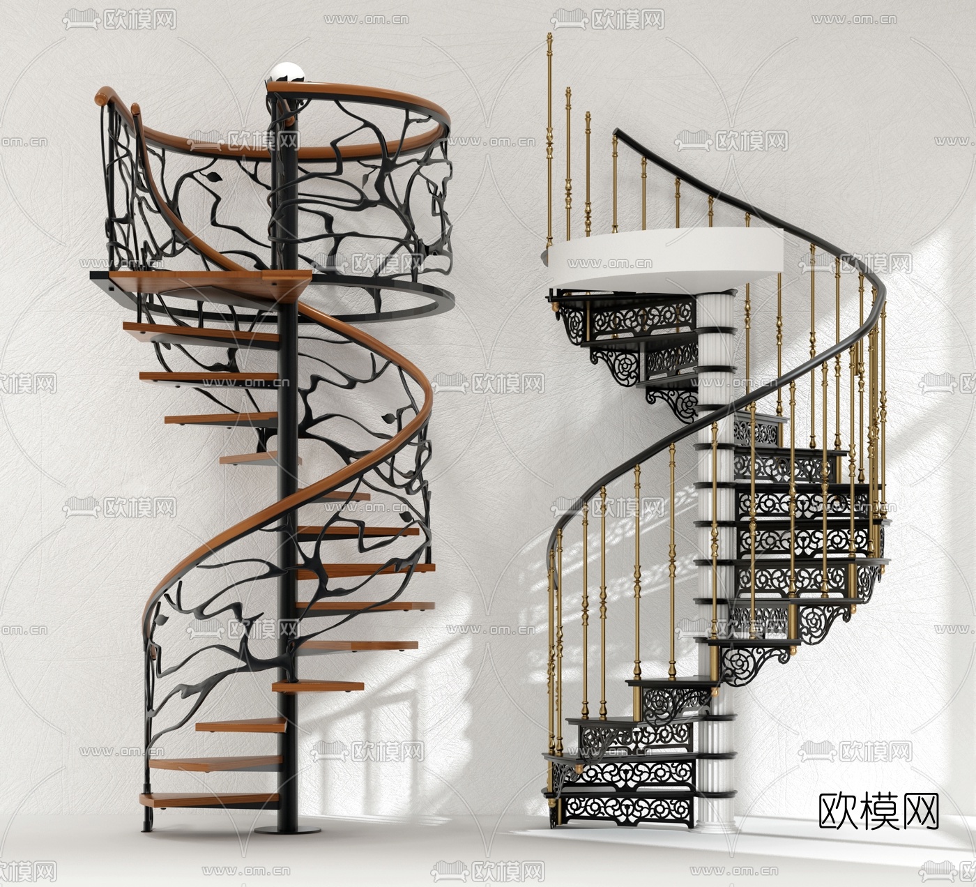 欧式旋转楼梯3d模型