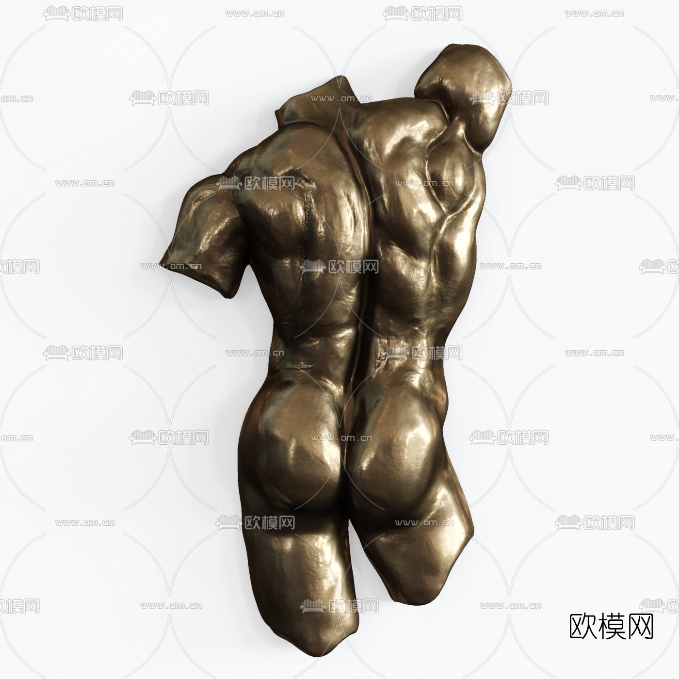 现代人体雕塑摆件3d模型