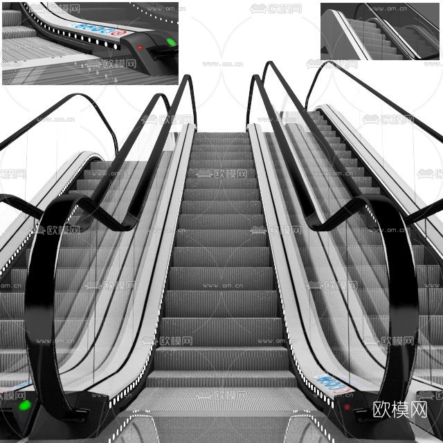 商场扶手电梯3d模型下载