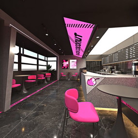 武汉胡桃里轻食室内空间