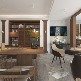 零玖零伍室内设计工作室全景作品---天恒茶室