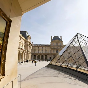 卢浮宫博物馆内部全景