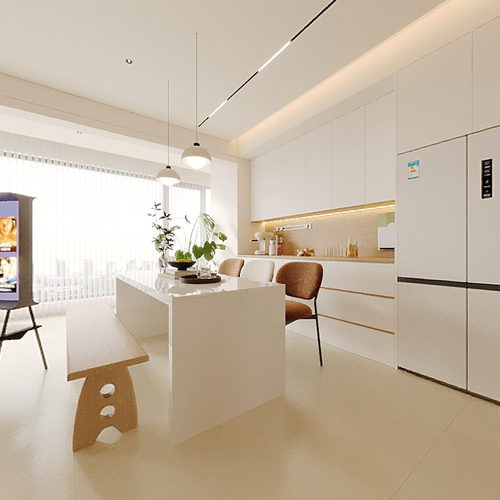 现代奶油风客餐厅