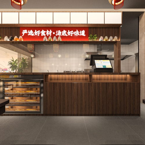 兰洲拉面店效果图