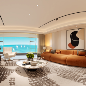 海口头排海景大平层-楼王样板房