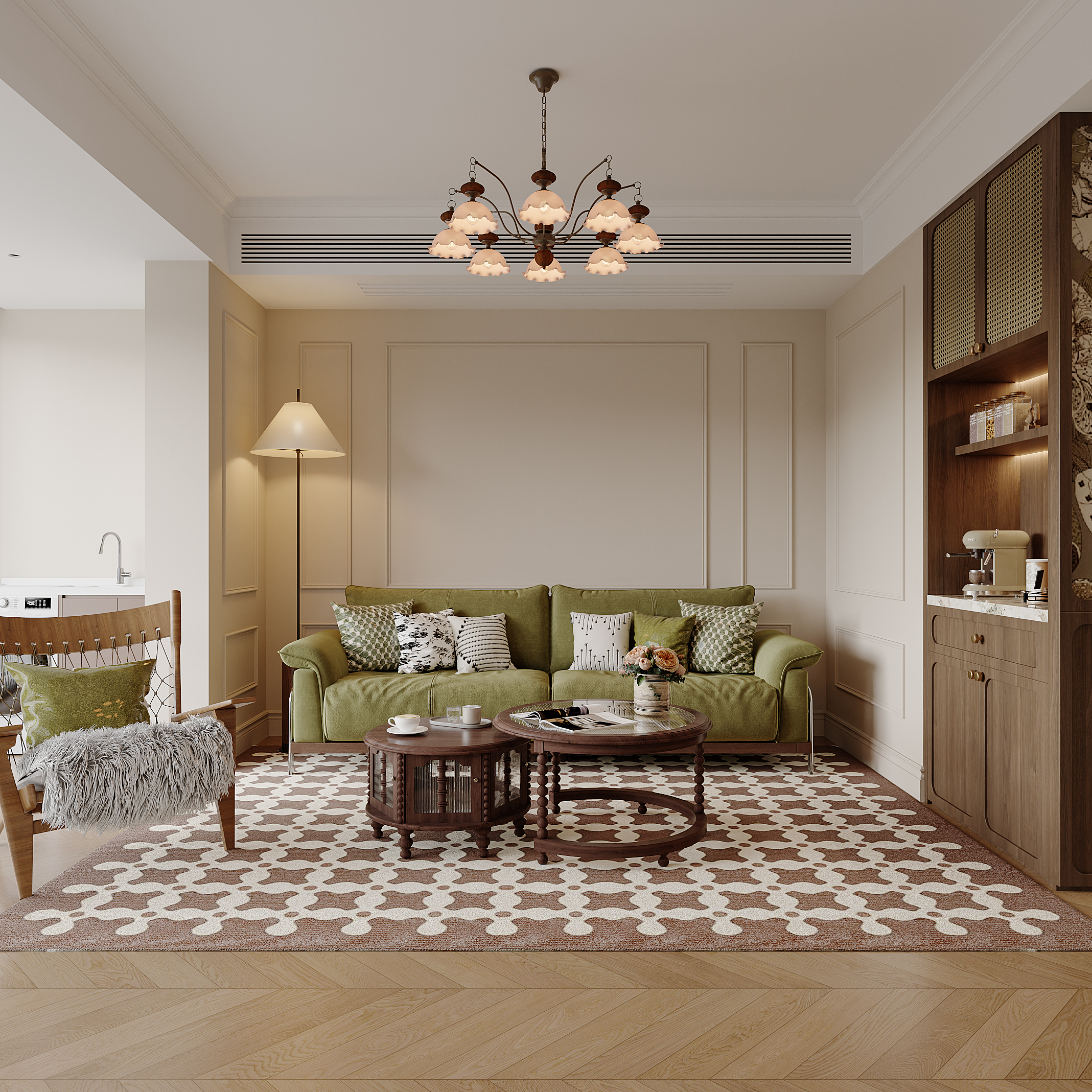 省直王女士复古风格效果图