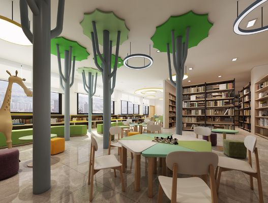 小学图书馆3d模型