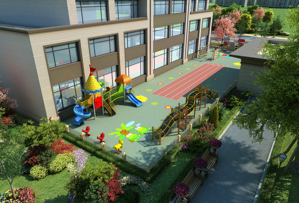 幼儿园外观3d模型