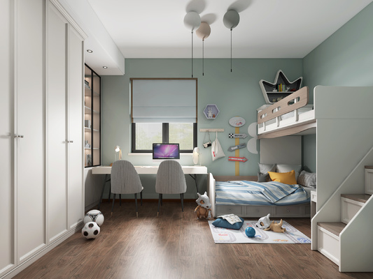 卧室儿童房3d模型