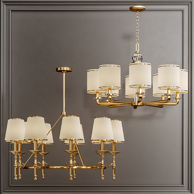 多头吊灯3d模型