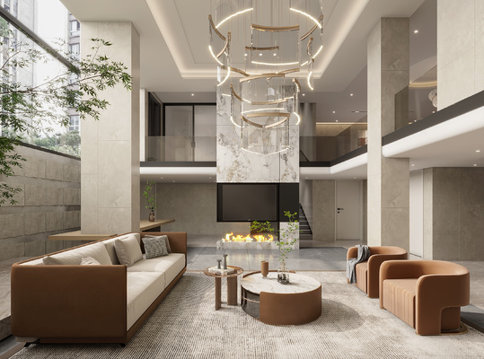 别墅客厅3d模型