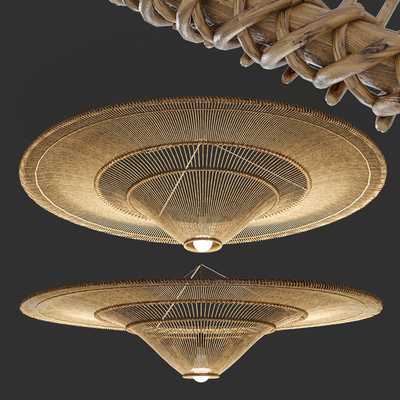 藤编吊灯3d模型