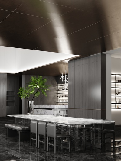 售楼处水吧台3d模型