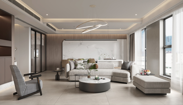 客厅餐厅3d模型