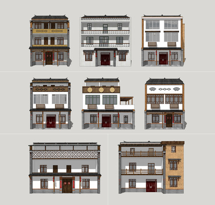 民居建筑su模型