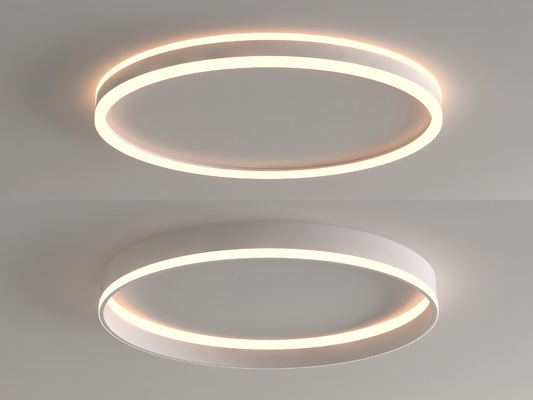 简约环形吸顶灯3d模型