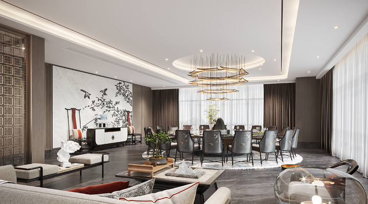 餐厅包厢3d模型