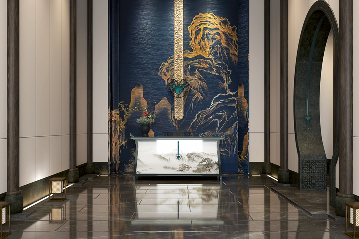 前台接待3d模型