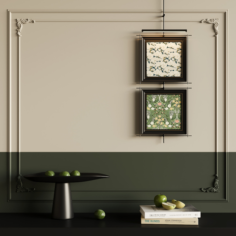装饰画 植物画 壁画灯3d模型