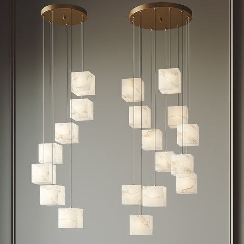 云石吊灯 大堂吊灯3d模型