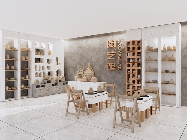 陶艺手工坊su模型