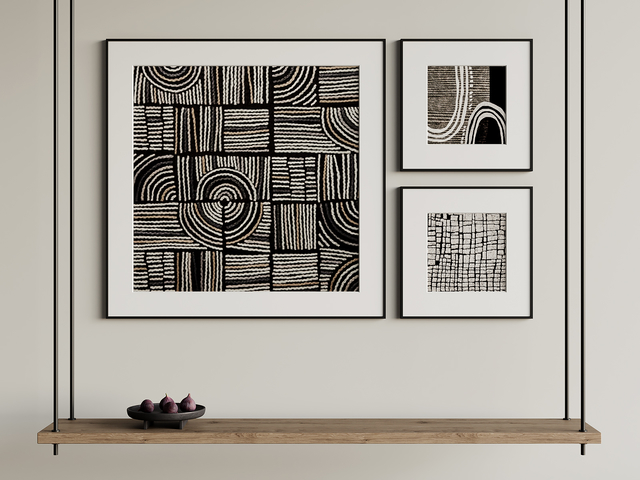 装饰画 线条画 抽象画3d模型