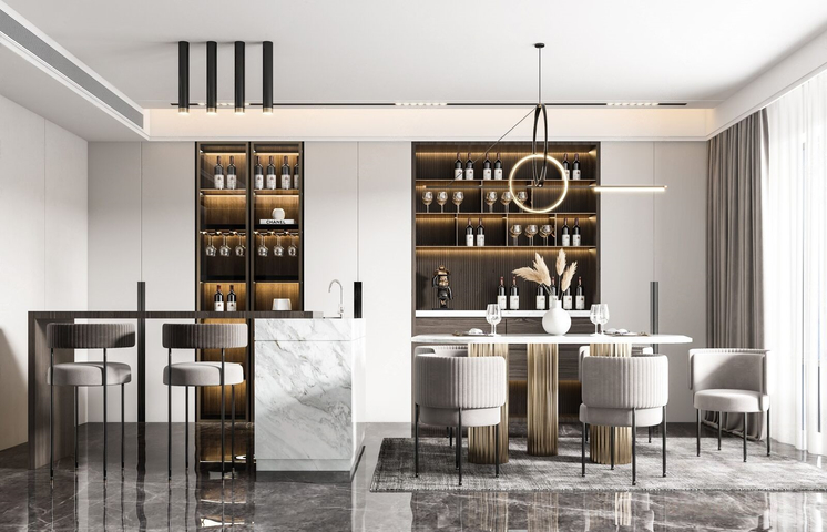 现代餐厅效果图