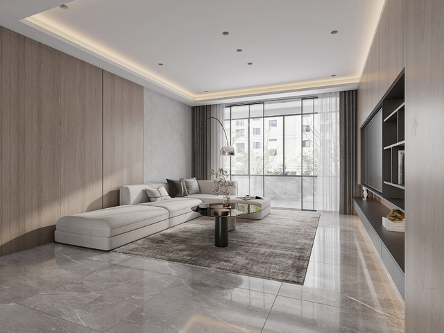 原木风平层效果图