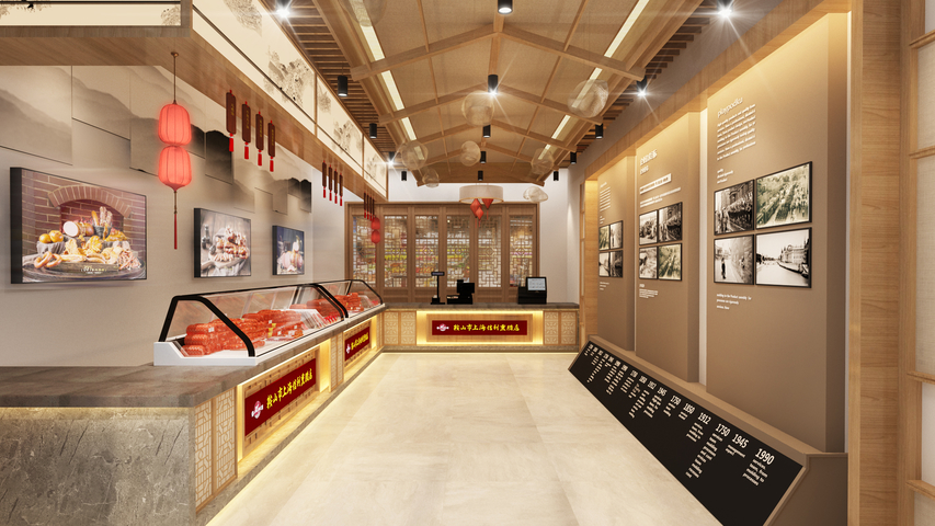 原木风快餐店效果图
