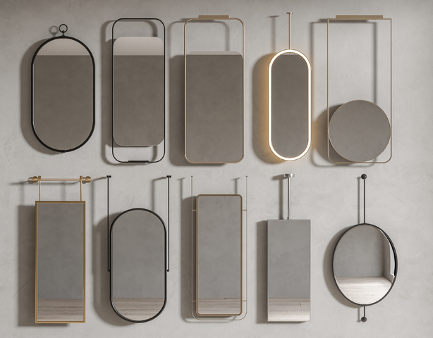 镜子 卫浴镜 装饰镜 化妆镜3d模型