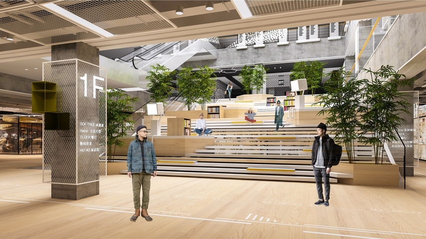 现代图书馆效果图