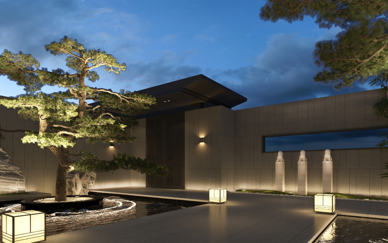 侘寂酒店民宿效果图