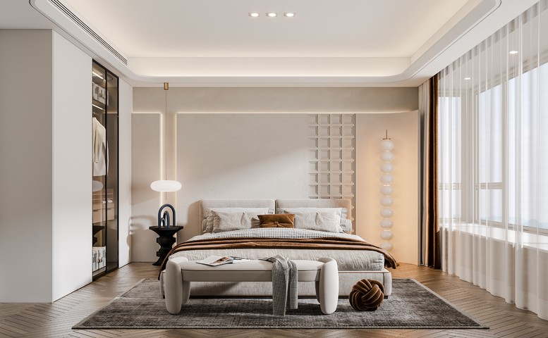 现代卧室效果图