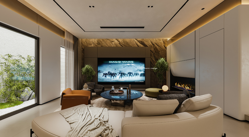 现代大平层效果图