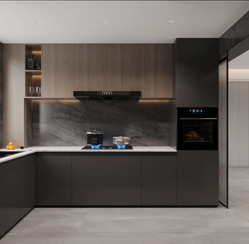 现代大平层效果图