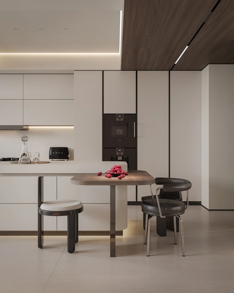 现代大平层效果图